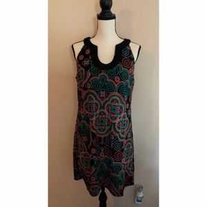 *NWT*Black & Coral Floral Sleeveless Dress- Size M